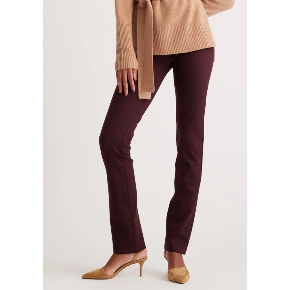 Quince Ultra Stretch Ponte Straight Leg Pant Pants Career Sz S